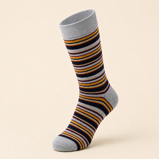 Silver & Orange Stripe