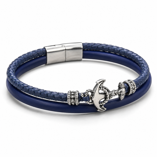 Maritime Blue Anchor Bracelet