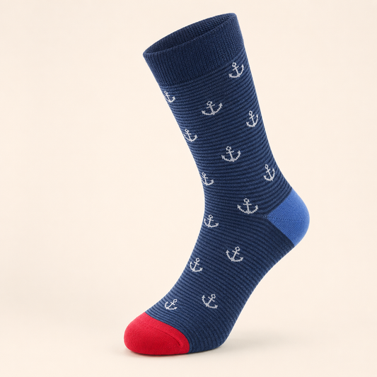 Navy Anchor & Red Toe